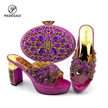 

New Italian Matching Shoe and Bag for Wedding Designer Shoes Women Luxury 2020 Italian Matching Shoe and Bag Set for Wedding