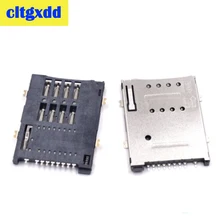 Cltgxdd soquete do cartão sim 8 + 1p 9 pinos titular do cartão sim conector selft push tipo para tablet roteador pc sim titular bandeja