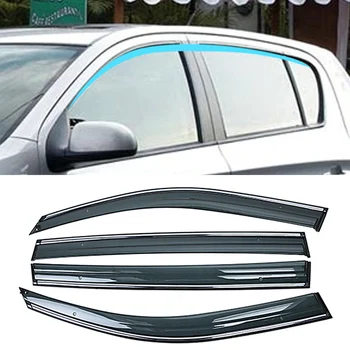 

For HYUNDAI I20 5-door Hatchback 2008-2014 Car Window Sun Rain Shade Visors Shield Shelter Protector Cover Trim Frame Sticker