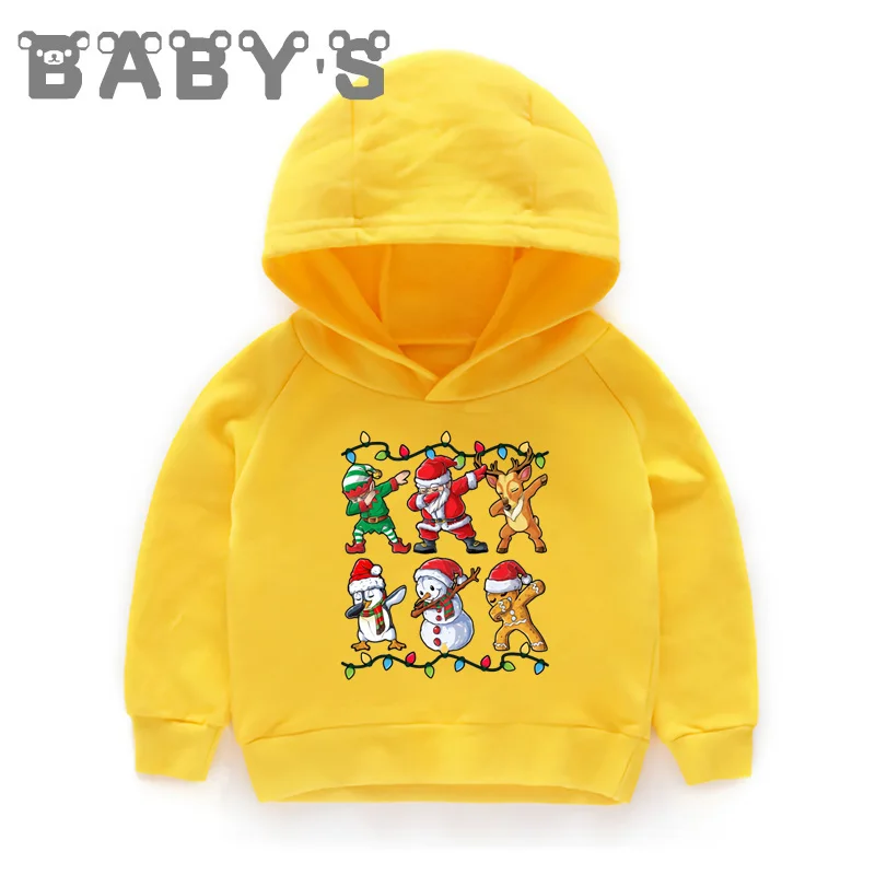 Personalized Baby's 1-4 Christma Hoodie Sweatshirt Winter Coat Toddler Baby Kids Cartoon Costume Name for Girls Clothes,dKMT341