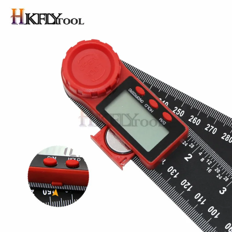 Цифровой измеритель угол уклономер, угловой цифровой Линейка электронный Гониометр угломер измерительный инструмент 0-200 мм 0-300 мм