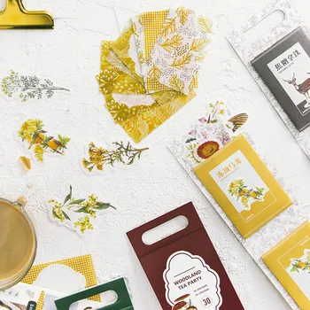 

1set/1lot Kawaii Stationery Stickers Forest tea Decorative Mobile Stickers Scrapbooking DIY Craft Stickers