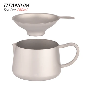 

Kitchen Accessory Titanium Tea Cup with Filter Infuser Cover Outdoor Camping Coffee Mug Set for Picnic Hiking Traveling Home Use