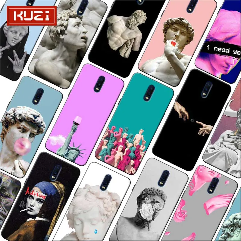 Phone Case for oneplus one plus 7 pro 7t 6 6t 5t Soft silicone Cover Alternative statue art |