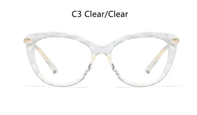 C3 CLEAR CLEAR Сексуальные круглые прозрачные очки, близорукость, ботан, оптическая оправа, женские очки, нулевой диоптрий TR90, оправа для очков, Новая мода - Цвет оправы: C3 CLEAR CLEAR