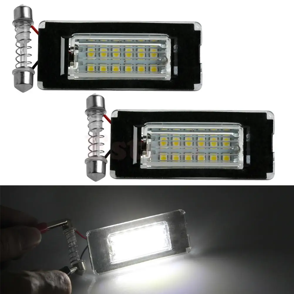 2X 18SMD номерной знак светильник светодиодный без ошибок лампа для MINI Cooper R56 R57 R58 R59 автомобильный светильник источник