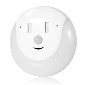 

Kitchen Motion Sensor Smile Face Toilet Wall Home LED Night Light Easy Install Stairs USB Rechargeable Intelligent Bedroom