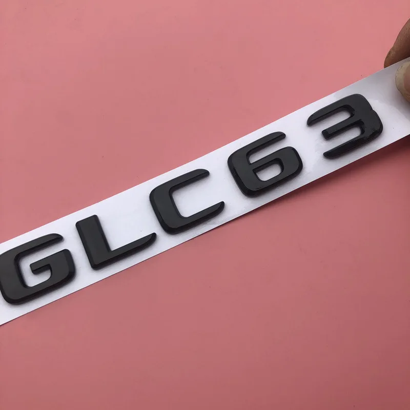 ABS пластик глянцевый черный цвет GLC63 GLE43 GLE63 GLA43 Эмблема/Бейдж/логотип стикер - Название цвета: 3