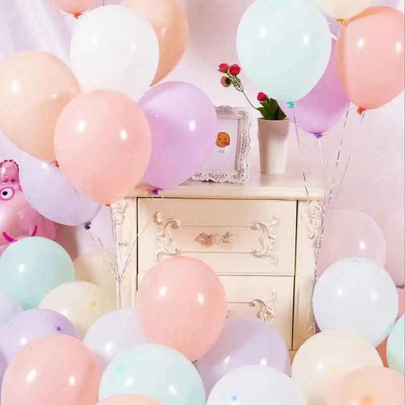 50pcs 100pcs 10inch Macaron Color Latex Balloon Wedding Decoration Baby Birthday Party Valentine's Day Decor | Дом и сад