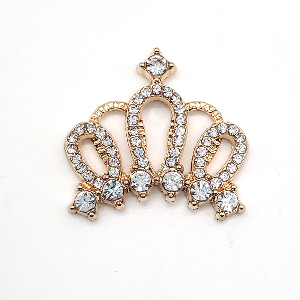 Metal 1pcs Diamond Crown Shoe Charms DIY Jewelry Snow Accessories Fit Women’s Sandals Decorations Buckle Girls Adult Party Gifts
