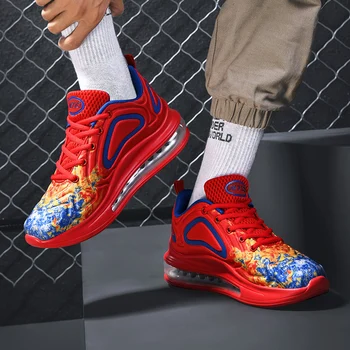 

2019 spring and autumn new fashion personality color matching air cushion micro-elastic large size outdoor sports shoes 36-47