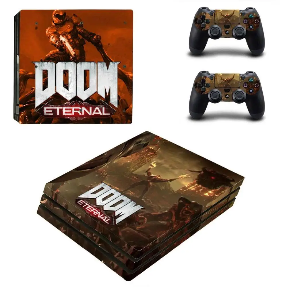 PS4 Pro стикер s PS 4 Play станция 4 Pro виниловая кожа Doom наклейки Pegatinas для playstation 4 Pro консоль и контроллер