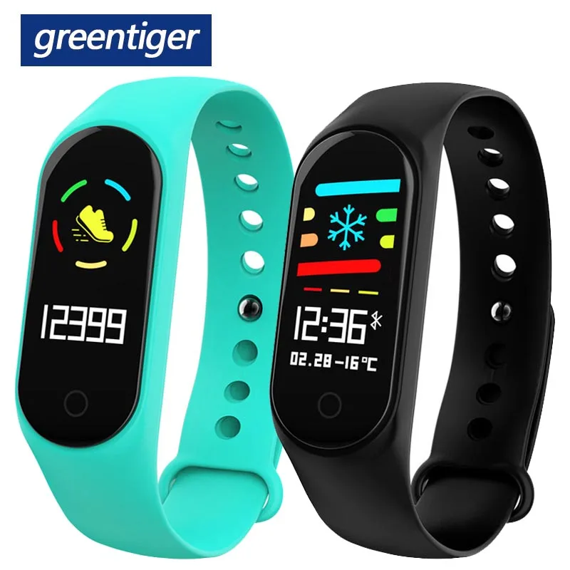 Смарт-браслет Greentiger M3S, измеритель артериального давления, пульсометр, умный браслет, фитнес-трекер, умный браслет для телефона на базе Android IOS