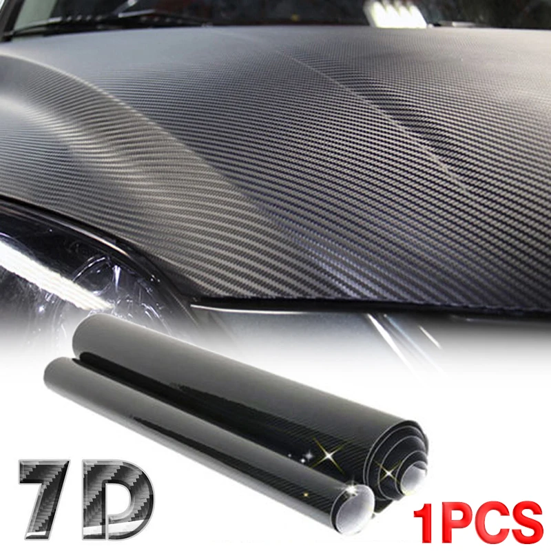 30x152cm Ultra Gloss Grey 5D Carbon Fibre Vinyl Vehicle Wrap Tint