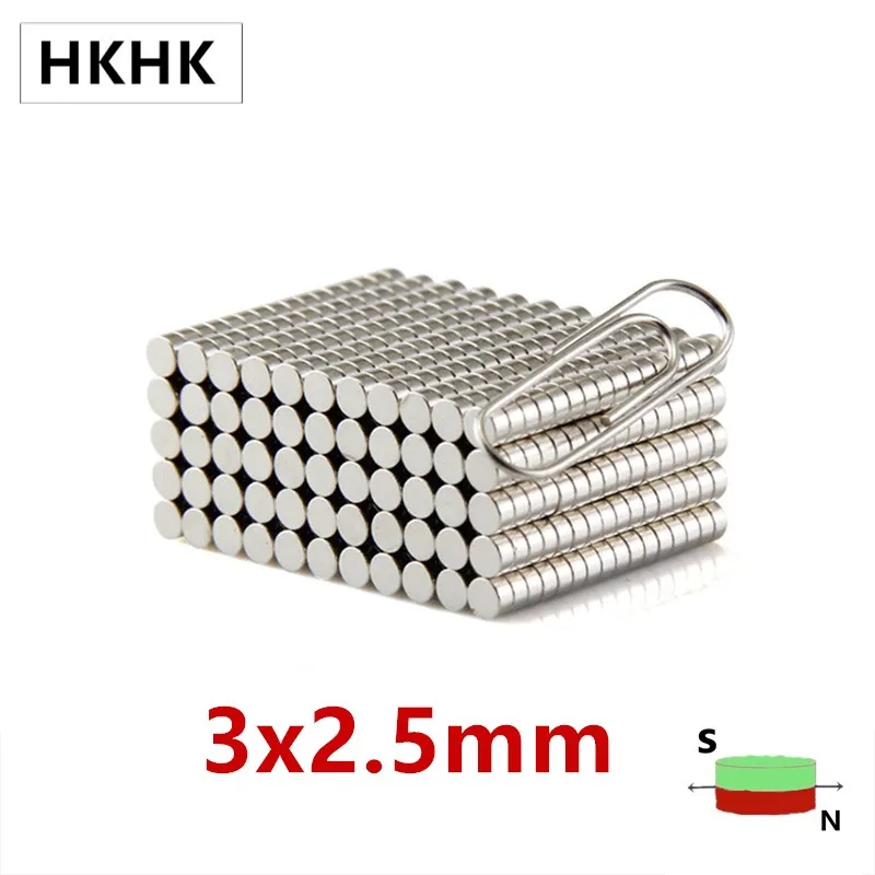 HKHK 200 1000 шт. магнит диаметром 3x2 5 мм 2 mini магнитный датчик 3 x Сильный стандарт