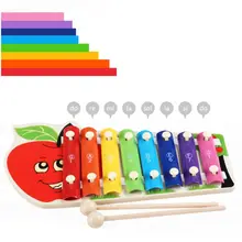 Деревянная развивающая игрушка ксилофон перкуссия музыкальная игрушка