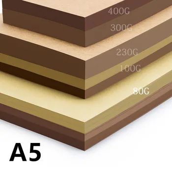 

50pcs A5 Kraft paper Hard Kraft Paper DIY Handmake Card Making Craft Paper Thick Paperboard Cardboard