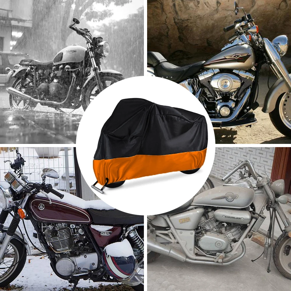 

Motorcycle Cover All Season Waterproof Outdoor Protection Precision Fit up to 116 Inch For Tour Bikes Choppers and Cruisers