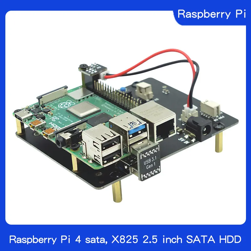 Raspberry X825 2 5 дюймов жесткого диска SATA HDD/SSD хранения Плата расширения для Pi 4B ( 4