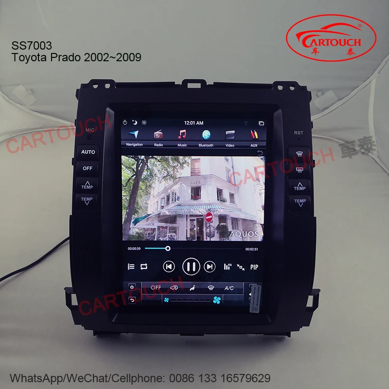 10,4 ''Tesla Вертикальный стиль Android автомобильный gps плеер навигация для Toyota Prado 2002~ 2009 Автомобильный gps Мультимедиа Радио стерео видео