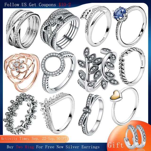 925 Sterling Silve Rings For Women Wholesale Popular Flower Lucky Rings For Women Jewelry Making Dorpshipping rings 2021 trend