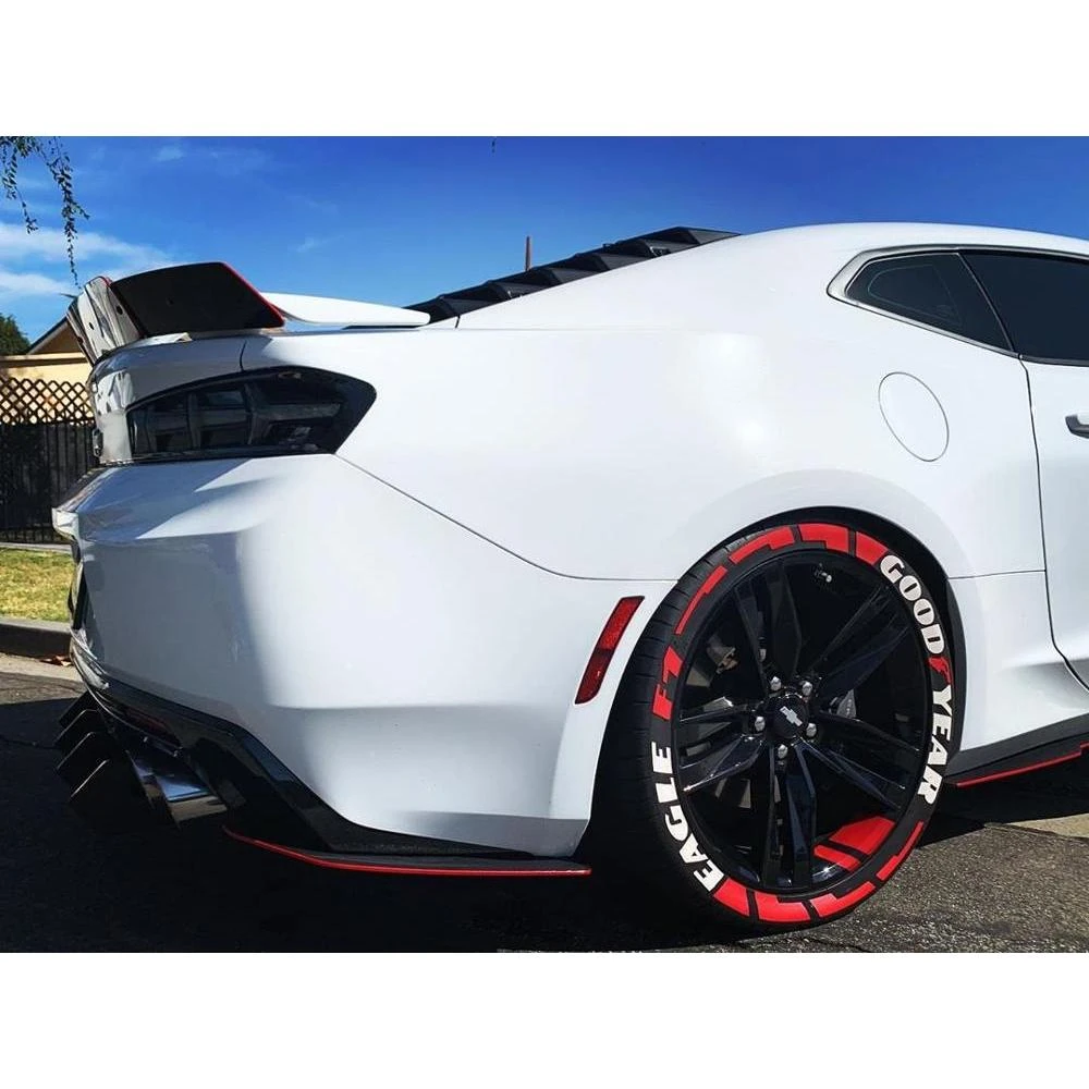 Camaro ZL1 Yellow Tire Sticker Set Raised Tyre Performance Tires