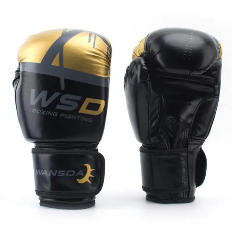 Günstige 4 unzen 12 unzen Kick boxing Handschuhe Für Kinder Erwachsene Sanda Kostenlose Kampf Kampfkunst Kampf Fitness Training muay Thai Handschuhe