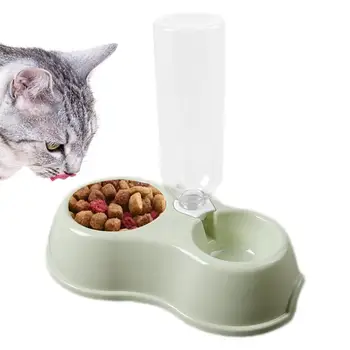 

Dorakitten 1pc Pet Bowl Water Food Pet Double Use Feeder Creative Antiskid Dog Cat Bowl With Water Bottle Pet Feeding Supplies