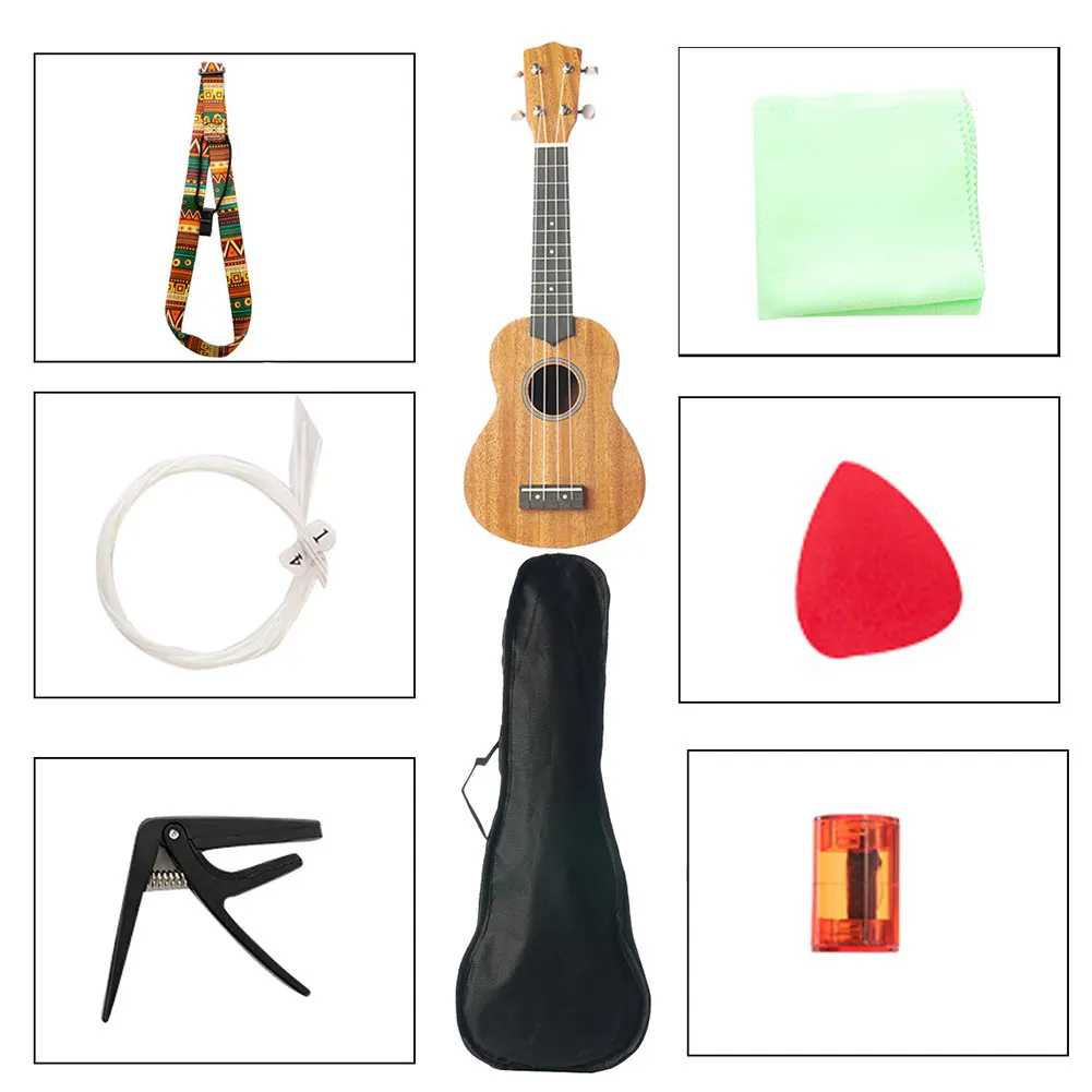 21 дюймов Ukelele красное дерево сопрано геккон укулеле музыкальный инструмент