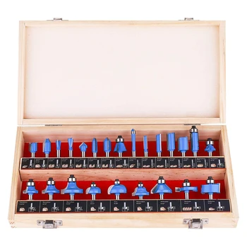 

24pcs Tongue and Groove Set 1/4 Inch Shank Router Bit Set T Shape Wood Milling Cutter