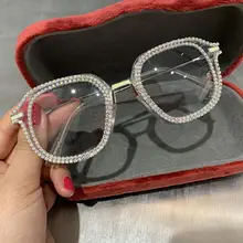 Золотые очки со стразами, оправа для женщин, брендовые дизайнерские солнцезащитные очки, мужские винтажные металлические прозрачные очки, UV400, солнцезащитные очки