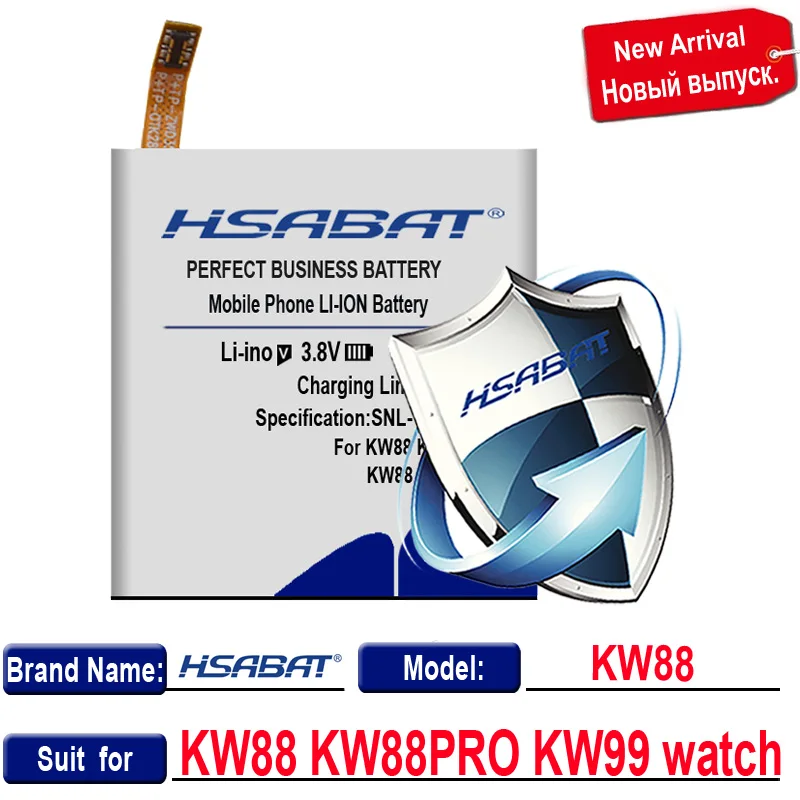 Топ бренд 100% Новый 550mAh KW88 Аккумулятор для смарт часов kingwear KW99 Pro в