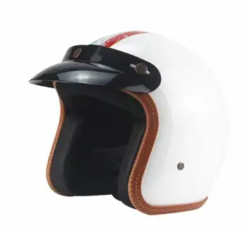 

HiMISS Motorcycle Helmet Retro Universal Motorbike Helmet Motorcycle 3/4 Half Helmet for Harley