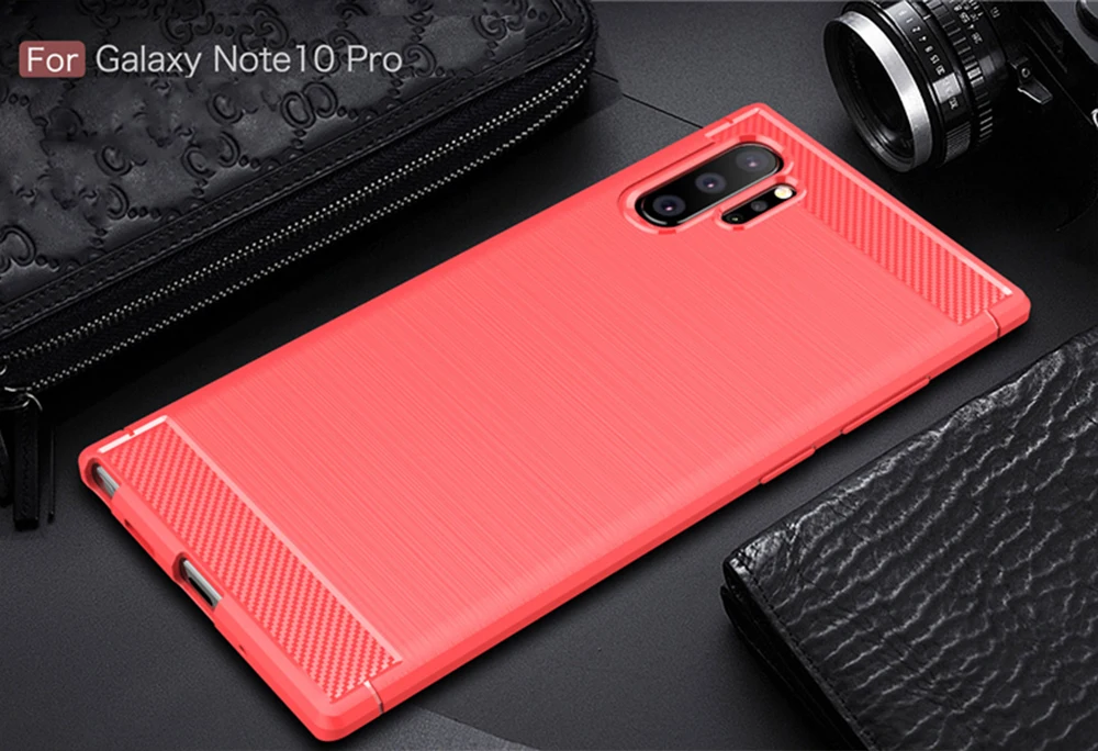 Для samsung Galaxy Note 10 Plus чехол из углеродного волокна противоударный чехол для телефона для samsung Note 10+ чехол Полная защита бампер