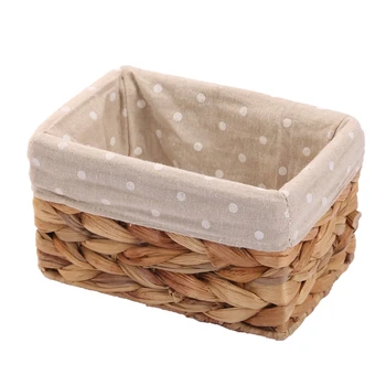 

Rectangular Wicker Storage Basket and Bins Container, Organizer Box, Art and Craft
