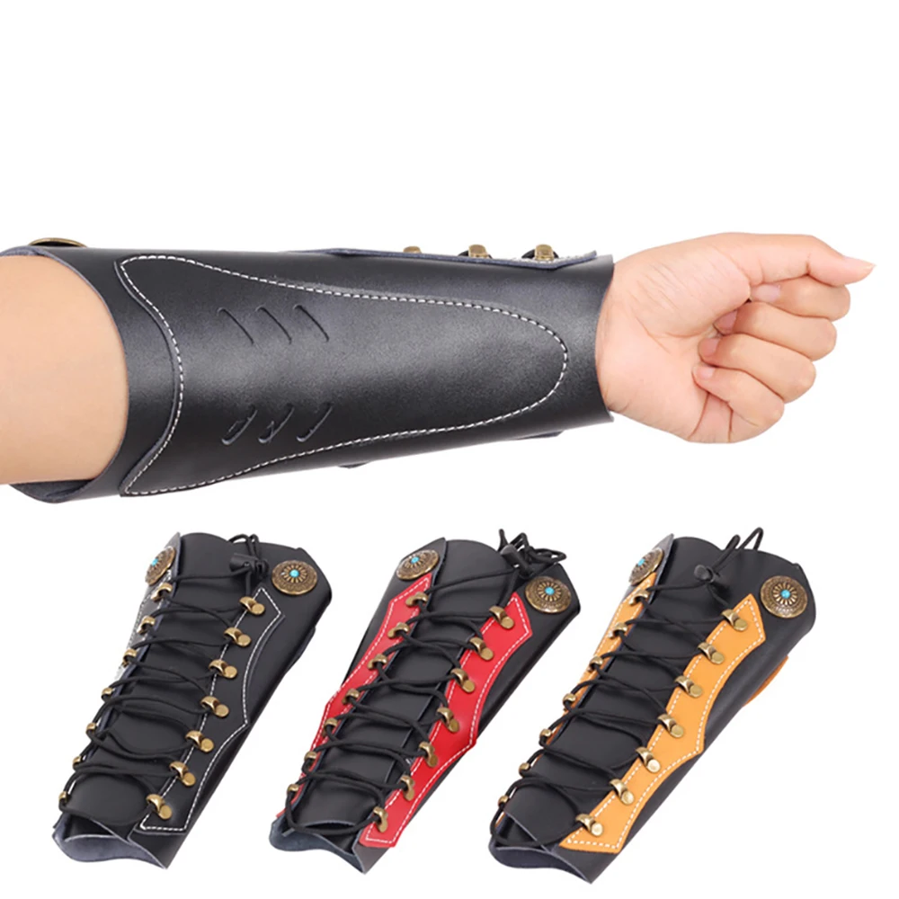 Vintage Cow Leather Arm Protector Universal Shooting Protector For Traditional Recurve Bow