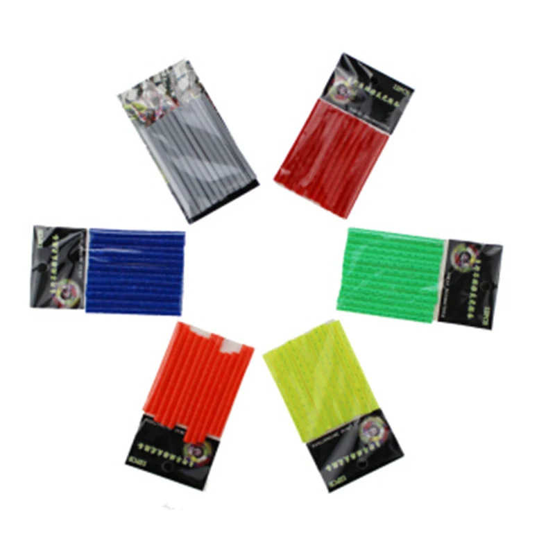 

12Pcs Bicycle Mountain Bike Riding Wheel Rim Spoke Mount Clip Tube Warning Light Strip Reflector Reflective Outdoor 75mm