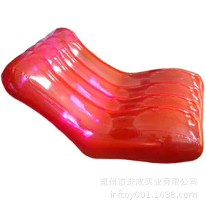 

Manufacturers Profession Production PVC Water Inflatable Sofa Loungers PVC Inflatable Flocked Beanbag Floating Row Floating Bed
