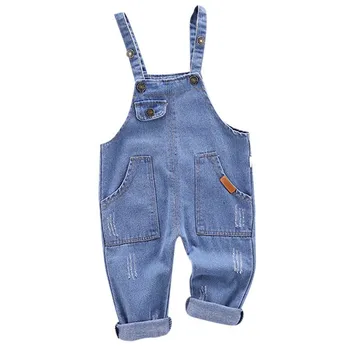 

Hot spring autumn Baby boy overalls bib child denim pants infant jumpsuit children's clothing fashion romper kids jeans