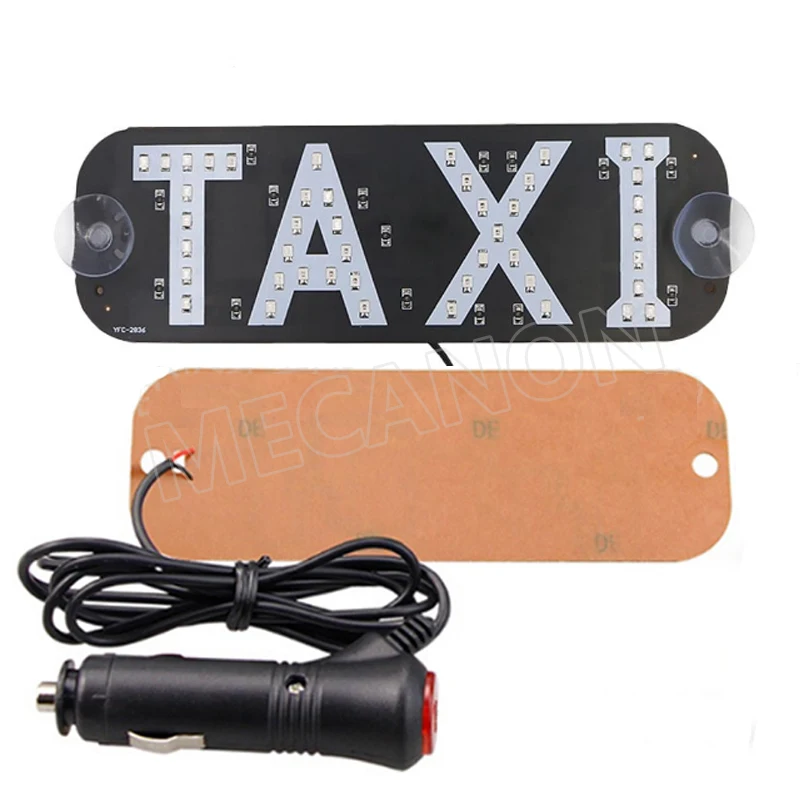 car light taxi driver uber roof lamp led suction cup indicator car cigarette lighter head TAXI -1-5-水印