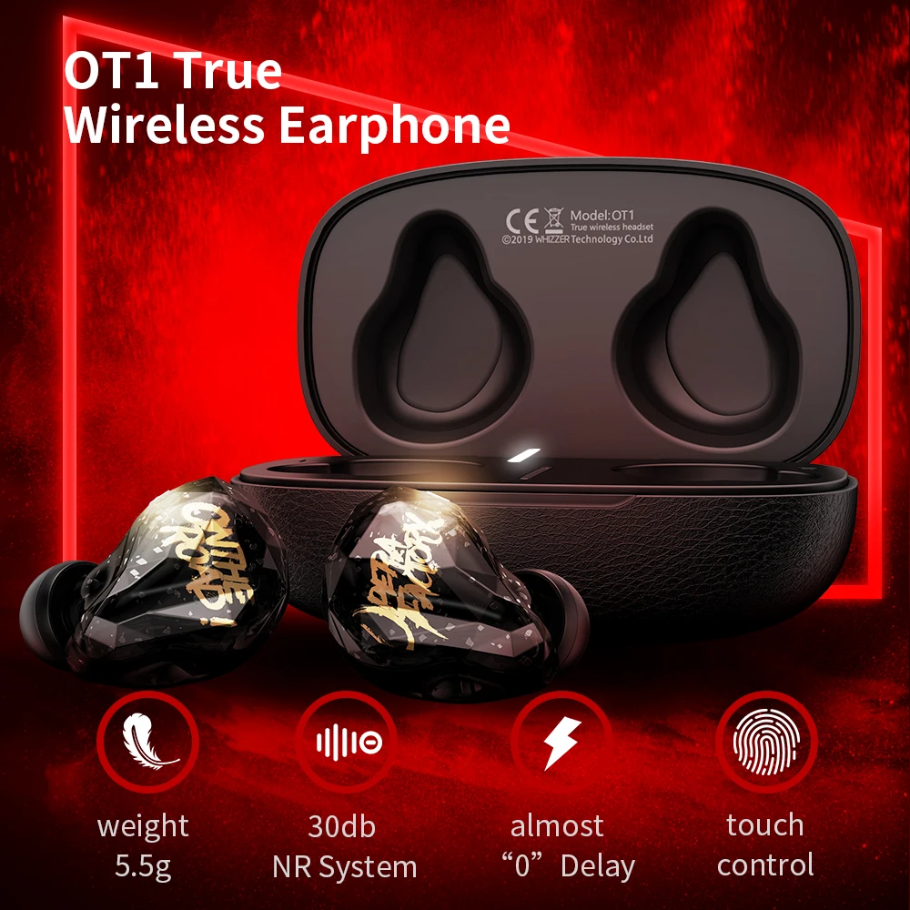 Whizzer OT1 TWS Bluetooth Earphones 3D Stereo Wireless Earbuds NC Sport Headset Hifi-bass Waterproof Bluetooth Airdots with mic