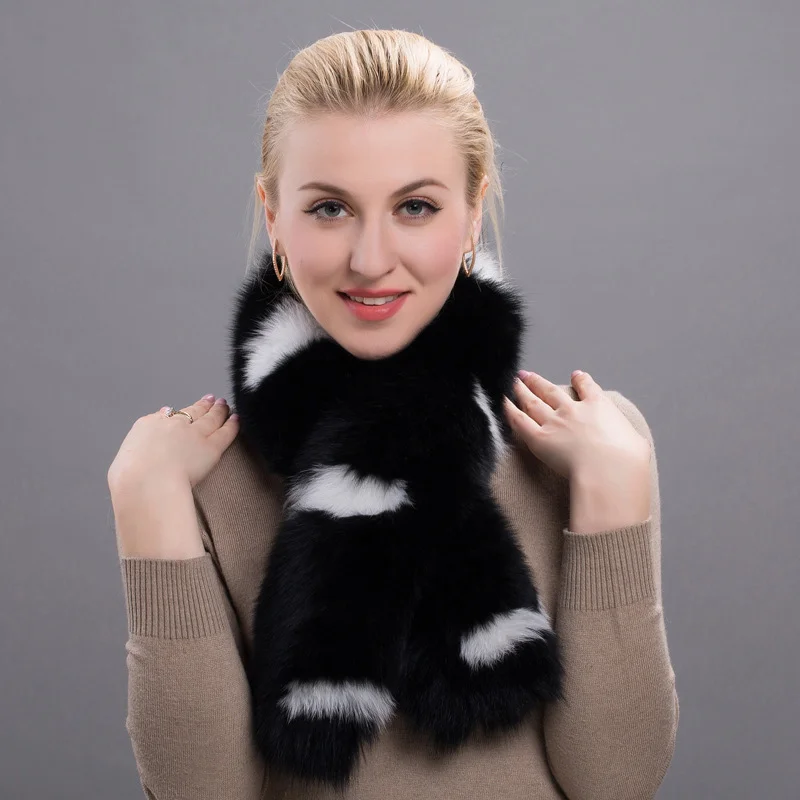 MIARA.L New fox fur collar genuine fox fur collar scarf winter ladies warm scarf