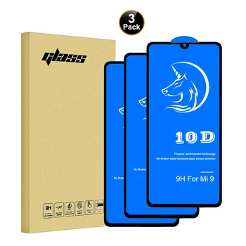 

100pcs CAMDEMS 4in1 or 3in1 full 10D anti break tempered glass screen protector for XiaomiCC9 K20 9SE MIX3 for Redmi S2 5plus