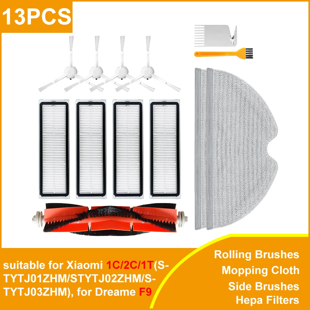 Roller Hepa Filter Side Brush Mop For Xiaomi Mijia 1C Vacuum Cleaner STYTJ01ZHM 