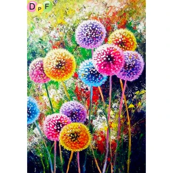 

DPF 5D DIY Diamond Painting Full Square/Round Drill "Color Dandelion" Embroidery Cross Stitch gift Home Gift Mosaic Art Decor