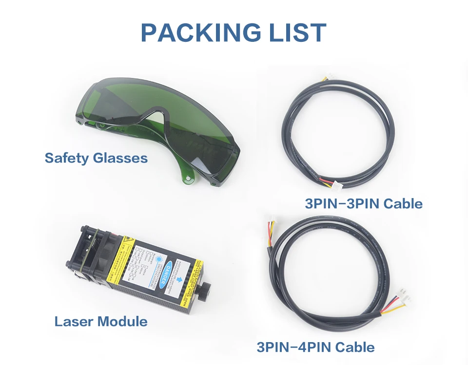 Laser engraving machine 500/1000/1600/2500/5500/7000mw Real power 405/445NM 12v laser module ttl pwm control XH-3p port