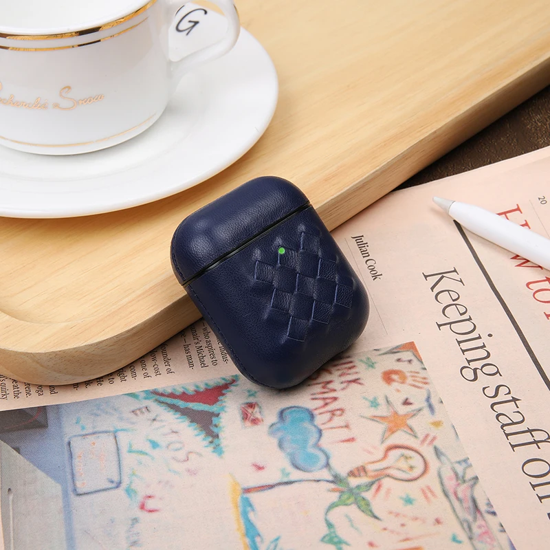 Высококачественный Bluetooth беспроводной Чехол для наушников для Apple Airpods роскошный винтажный защитный чехол из натуральной кожи для AirPods сумка