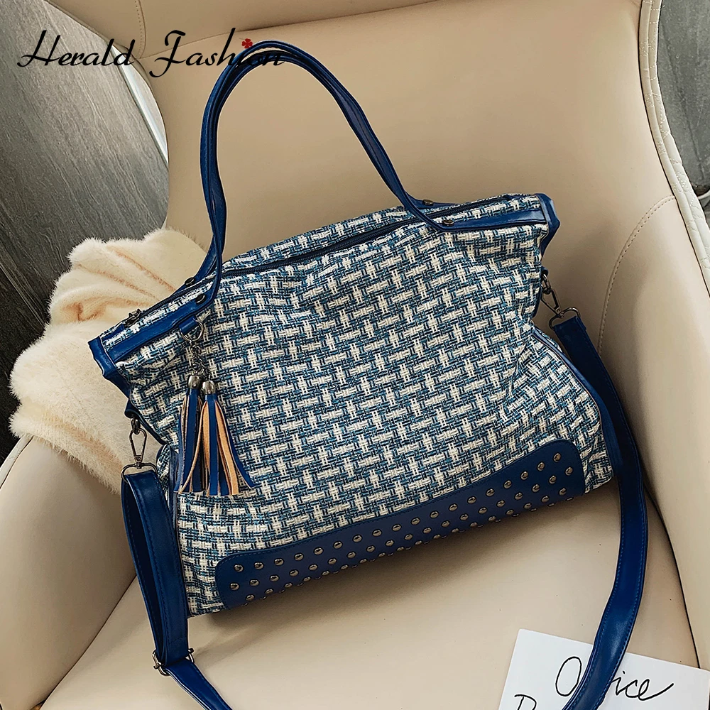 Herald Fashion элегантные шерстяные дорожные сумки вместительные багажная