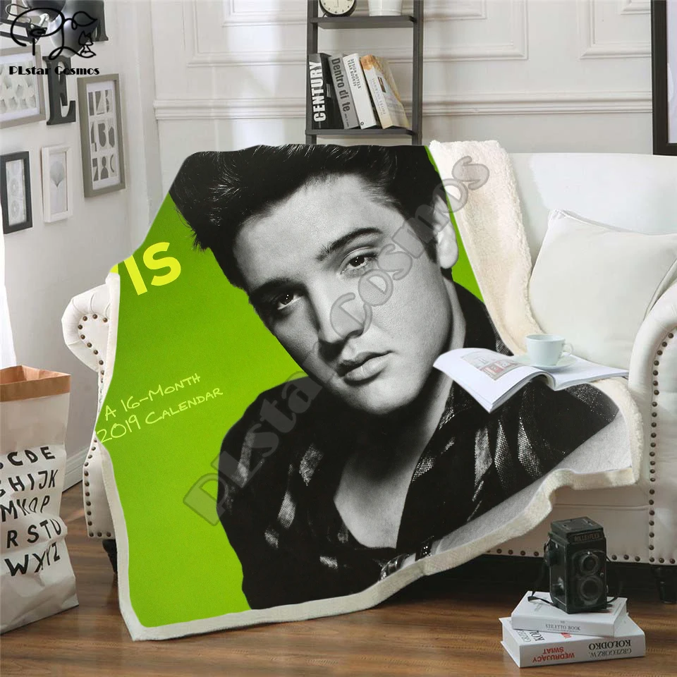 Новейшее дизайнерское одеяло Elvis singer с заплатками, плюшевое одеяло с 3d принтом для взрослых, Флисовое одеяло из шерпы, покрывало из микрофибры 002
