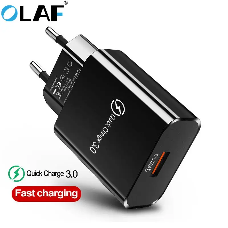 

Olaf Quick Charge 3.0 Fast Usb Charger QC3.0 Wall Mobile Phone Charger for iPhone X Samsung A50 A70 Huawei P20 QC Fast charging